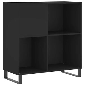 vidaXL Arm&aacute;rio para discos 84,5x38x89 cm derivados de madeira preto