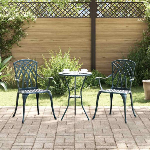 vidaXL Cadeira de Jardim 2 pcs Verde 53 x 51 x 88,5cm Alum&iacute;nio