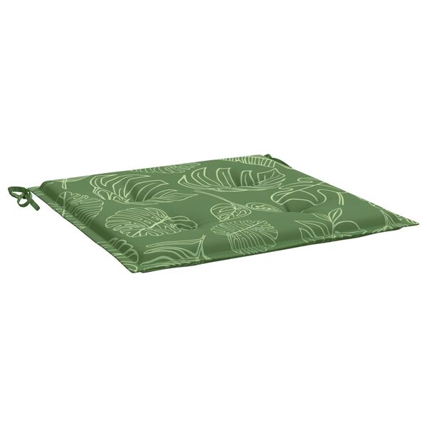 vidaXL Almofadas de cadeira 4 pcs Verde e Branco 50 x 50 x 4 cm