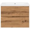 vidaXL Arm&aacute;rio com lavat&oacute;rio embutido carvalho artisiano