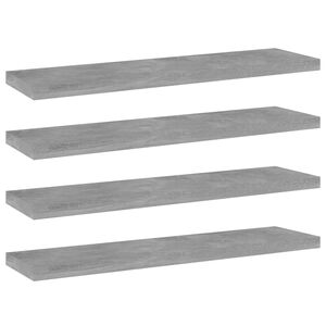 vidaXL Prateleiras para estante 4 pcs 40x10x1,5cm contraplacado cinza