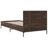 vidaXL Estrutura de cama derivados de madeira/metal carvalho castanho