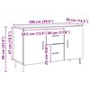 vidaXL Aparador 100x36x60 cm derivados de madeira carvalho artisiano