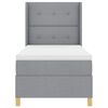 vidaXL Cama Box com colch&atilde;o Cinzento-claro 80 x 200 cm tecido
