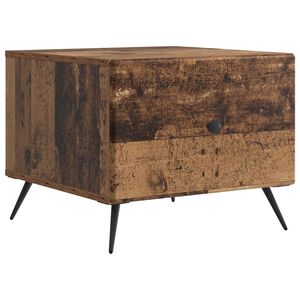 vidaXL Mesa de centro com gaveta Madeira antiga 49 x 50 x 40 cm