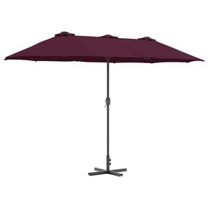 vidaXL Guarda-sol de Jardim 370 x 197 x 239 cm Poli&eacute;ster e Alum&iacute;nio