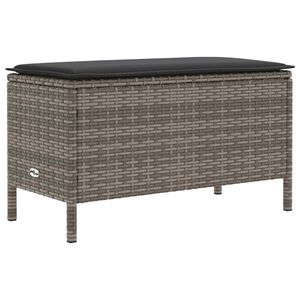 vidaXL Pufe de Jardim Cinza e Cinza Escuro 80 x 38 x 45 cm