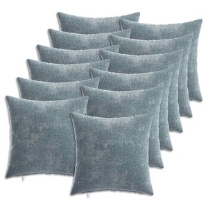 vidaXL Capa almofada 12 unid. HEERLEN Azul-Claro 40 x 40 cm
