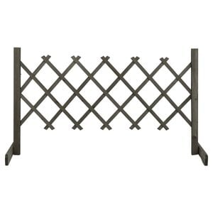 vidaXL Veda&ccedil;&atilde;o em treli&ccedil;a para jardim 120x60 cm abeto maci&ccedil;o cinzento
