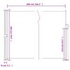 vidaXL Toldo lateral retr&aacute;til 180x600 cm branco