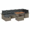 vidaXL Conjunto de Sof&aacute; de Jardim 8 unid. Cinzeto vime PE