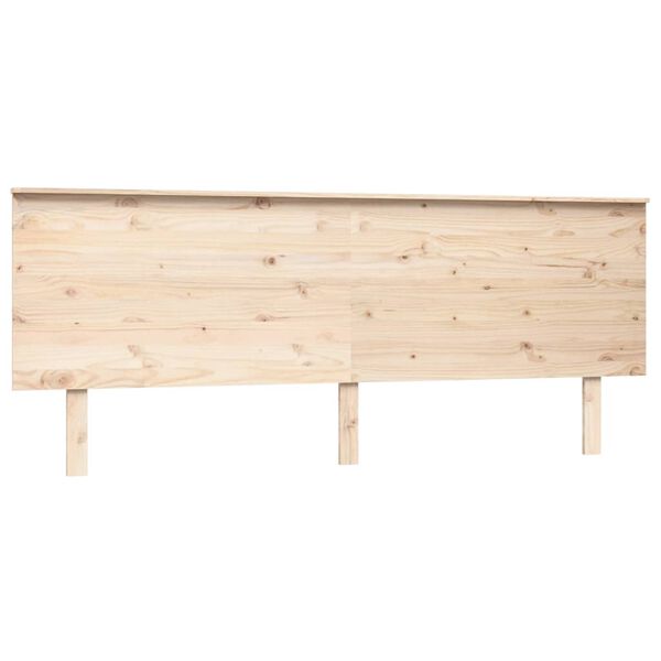 vidaXL Cabeceira de cama 204x6x82,5 cm pinho maci&ccedil;o
