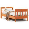 vidaXL Cama sem colch&atilde;o 75x190 cm madeira de pinho maci&ccedil;a castanho-mel