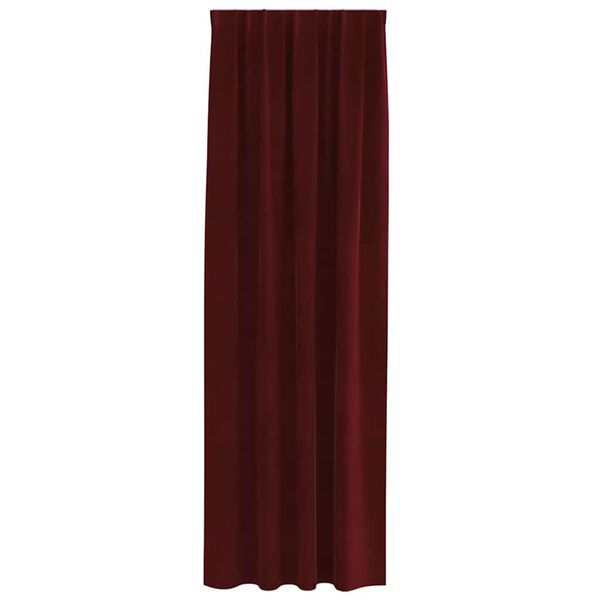 vidaXL Cortinas opacas 2 pcs Vinho Vermelho 140 x 225 cm Veludo