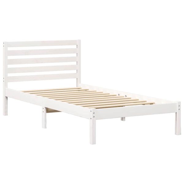vidaXL Estrutura da Cama Branco 80 x 200 cm Madeira de Pinheiro S&oacute;lida