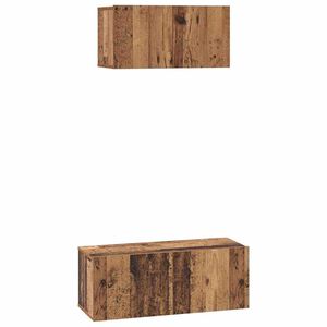 vidaXL Conjunto de m&oacute;vel de TV 2 pcs Madeira Antiga Madeira processada