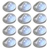 vidaXL Candeeiro de parede solar LED exterior 12 pcs prateado redondo