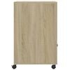 vidaXL Suporte para impressora com rodas 60x48x74 cm carvalho sonoma