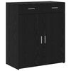 vidaXL Arm&aacute;rio de arruma&ccedil;&atilde;o Carvalho Preto 80 x 42,5 x 93 cm