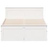 vidaXL Cama sem colch&atilde;o com cabeceira 120x190 cm pinho maci&ccedil;o branco