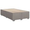 vidaXL Cama boxspring c/ colch&atilde;o 120x190cm tecido castanho-acinzentado
