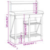 vidaXL Bancada para vasos com prateleiras madeira de abeto maci&ccedil;a