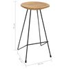 vidaXL 3 pcs conjunto de bar branco