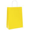 vidaXL Sacos de papel 50 unid com al&ccedil;as amarelo 26x12x35 cm