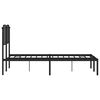 vidaXL Estrutura de cama com cabeceira 120x200 cm metal preto