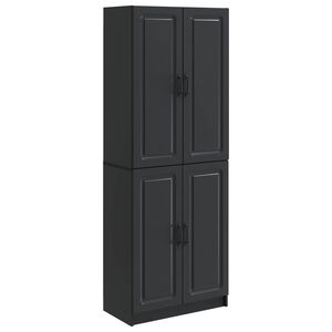 vidaXL Conjunto de Gabinete 2 unid. Preto Derivados de Madeira