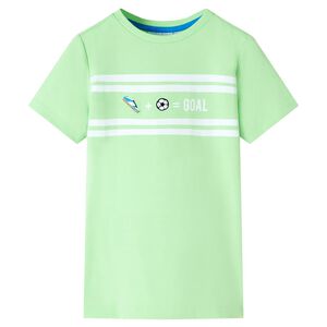T-shirt para crian&ccedil;a verde-n&eacute;on 128