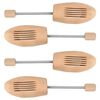 vidaXL Alargadores de cal&ccedil;ado 2 pares EU 43-46 madeira de l&oacute;tus maci&ccedil;a