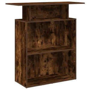 vidaXL Balc&atilde;o recep&ccedil;&atilde;o 100x40x104 cm deriv. madeira carvalho fumado