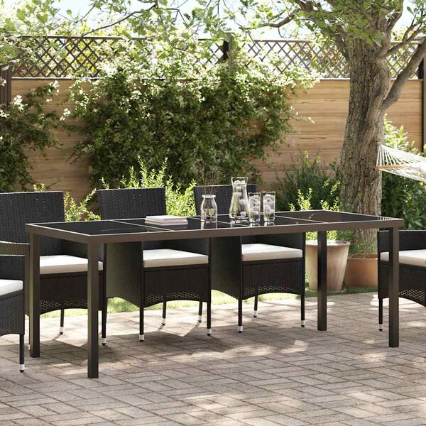vidaXL Mesa de Jardim Preto 200 x 80 x 73 cm Metal