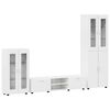 vidaXL Conjunto de m&oacute;vel de TV FLORIN 3 unid. Branco Brilhante