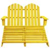 vidaXL Cadeira de jardim e otomano Adirondack 2 lugares abeto amarelo