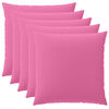 vidaXL Capa almofada 6 pcs HEERLEN Rosa 65 x 65 cm Poli&eacute;ster