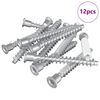 vidaXL Parafusos Confirmat 12 unid. Prateado &Oslash;7 x 58 mm Metal