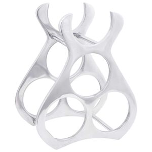 vidaXL Escorredor de Vinho Prateado 32 x 14 x 37.5 cm Alum&iacute;nio