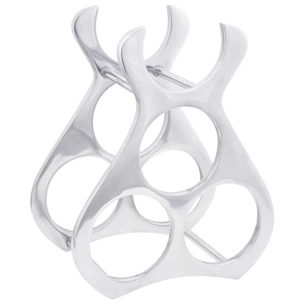 vidaXL Escorredor de Vinho Prateado 32 x 14 x 37.5 cm Alum&iacute;nio