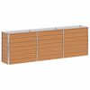 vidaXL Canteiro de jardim elevado Marrom Claro 240 x 40 x 77 cm