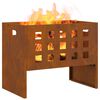 vidaXL Fire Pit Castanho 50 x 30 x 40 cm Aço