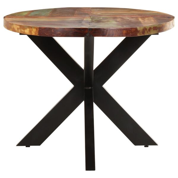 vidaXL Mesa de jantar oval 200x100x75 cm madeira recuperada maci&ccedil;a