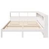 vidaXL Cama com estante sem colchão 135x190 cm pinho maciço branco