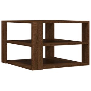 vidaXL Mesa centro 58x58x40cm derivados madeira carvalho castanho