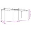vidaXL Pérgola com toldo retrátil 589x292x230 cm cor antracite