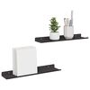 vidaXL Prateleira de Parede 2 pcs Preto 40 x 8,5 x 2,5 cm