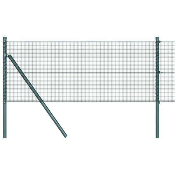 vidaXL Poste de Cerca Verde 10 x 0,4 m (malha de 12 x 12 mm) A&ccedil;o e PVC