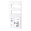 vidaXL Arm&aacute;rio casa de banho Albuquerque madeira branco 46x24x117,5 cm