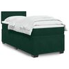 vidaXL Cama com molas/colchão 90x190 cm veludo verde-escuro